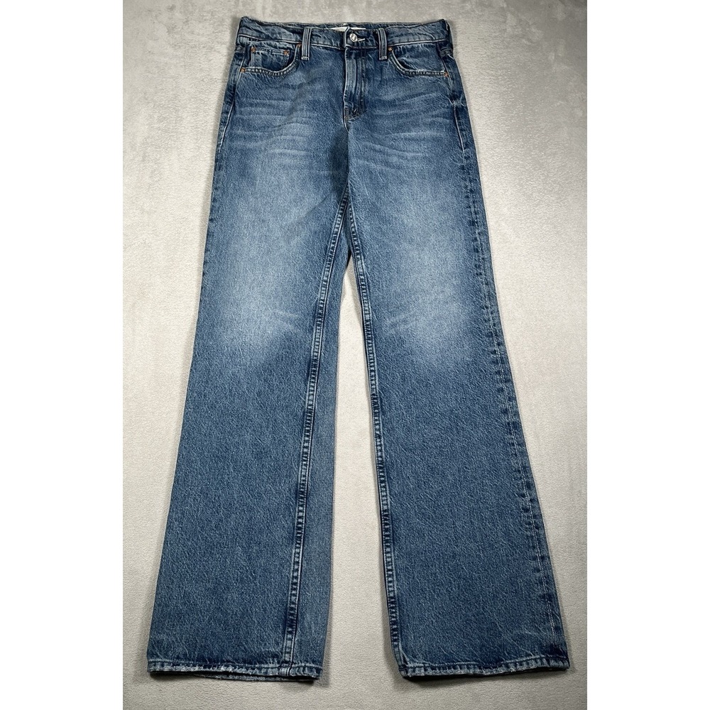 MOTHER Superior The Reifler Straight Leg Jeans Early Blue Wash Sz 25 Made in USA